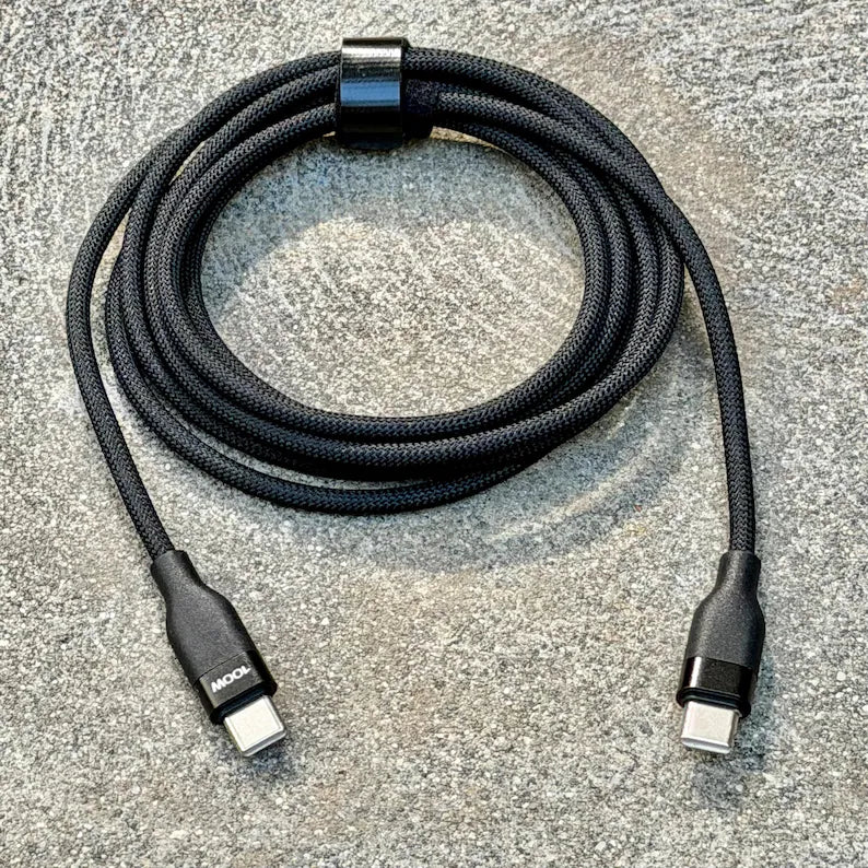 6ft 1.8m Braided USB-C to USB-C Tangle-Free Fast Charging Cable