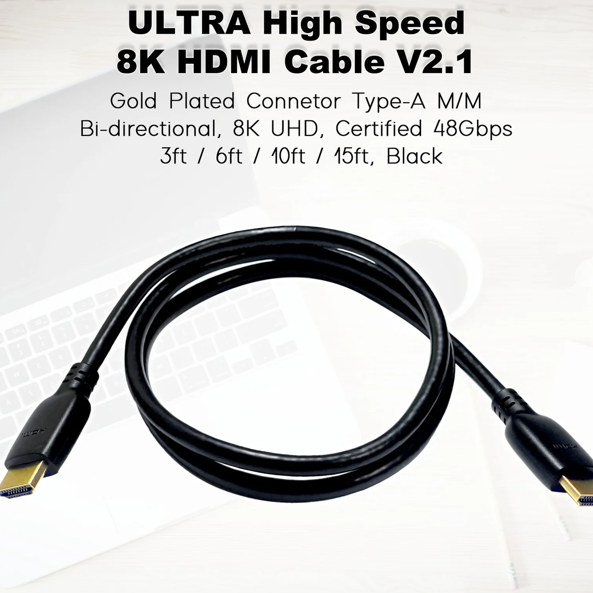 6FT Certified Ultra High Speed HDMI 2.1 Cable