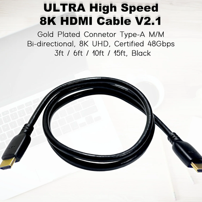 6FT Certified Ultra High Speed HDMI 2.1 Cable