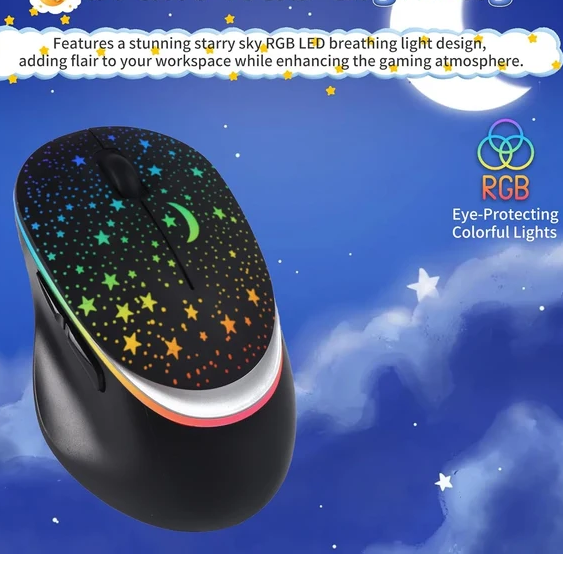 Starry Sky RGB Dual-Mode Rechargeable Wireless Gaming Mouse