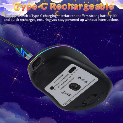 Starry Sky RGB Dual-Mode Rechargeable Wireless Gaming Mouse
