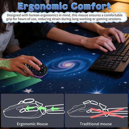 Starry Sky RGB Dual-Mode Rechargeable Wireless Gaming Mouse