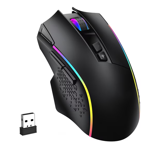 Tri-Mode RGB Wireless Wired Gaming Mouse