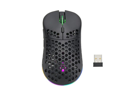 Hollow Honeycomb Ultralight 2.4G Wireless RGB Gaming Mouse