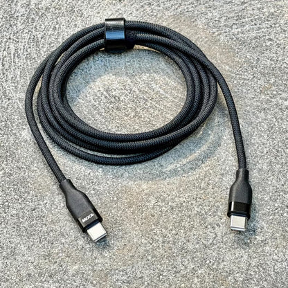 6ft 1.8m Braided USB-C to USB-C Tangle-Free Fast Charging Cable